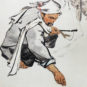 FANG Zengxian, Chaque grain provient d'un travail acharné, Année 1955, Peinture traditionnelle chinoise sur papier 方增先 粒粒皆辛苦 1955年 中国画 纸本