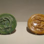 明 琉璃龙纹勾头 Embout de tuile vernissé et décoré de motifs de dragon, dynastie Ming