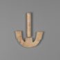 3.神人兽面纹玉三叉形器2 Couronne aux motifs de « masque » en forme de trident en jade