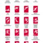 冬奥体育图标中文 Pictogrammes des sports (chinois) des Jeux olympiques d'hiver 2022-2