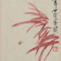 4／12 齐白石 红草飞蛾 1937年 26.4×19.9 中国美术馆藏 4/12- Qi Baishi ; Herbe rouge, hétérocère, 1937, 26,4 × 19,9, fonds du Musée national d’art de Chine