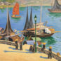 33- Chen Baoyi, Quai de Hong Kong, 72 x 90 cm, 1942, peinture à l’huile, fonds du Musée national d’art de Chine 陈抱一 香港码头 72＊90cm 1942年 油画 中国美术馆藏