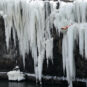 19牡丹江镜泊湖冰瀑跳水 Plongeon en cascade de glace au lac Jingpo, rivière Mudan