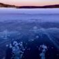 3漠河市观音山景区冰泡湖 Bulles de méthanes gelées sous le lac, Mohe