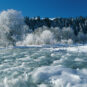 湖泊：巩乃斯冬景 Paysage hivernal à Kunges