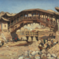 1.吕斯百 兰州握桥 油画 78cm×57cm 1952 中国美术馆藏 LÜ Sibai Pont Wo de Lanzhou Peinture à l’huile Huile et couleur sur toile