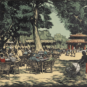 21.王琦 首都公园的春天 版画 1955年 27.8× 35.7cm 中国美术馆藏 WANG Qi Printemps au parc de la capitale Estampe Estampe papier polychrome