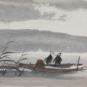 3.林风眠 鱼鹰小舟 中国画 31cm×34.5cm 1961 中国美术馆藏 LIN Fengmian Cormorans, esquif Peinture chinoise Eau, encre et couleur sur papier 31cm x 34,5cm 1961