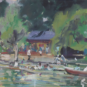 3.王麦杆 天津北宁公园 水粉画 23cm×30cm 1955 中国美术馆藏 WANG Maigan Parc Beining de Tianjin Gouache Papier