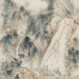 6.吴镜汀 秦岭工地 中国画 1959年 142cm×72.5cm 中国美术馆藏 WU Jingting Chantier de Qinling Peinture chinoise Eau, encre et couleur sur papier