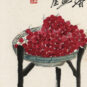 1．齐白石（1864—1957） QI Baishi 《樱桃》 Cerises 中国画 纸本 102.8cm×34cm 1951 中国美术馆藏