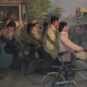 2．高潮（1927- ） GAO Chao《繁忙的街口 Entrée de rue animée 油画 布面 102cm×205cm 1986 中国美术馆藏；2020年艺术家捐赠