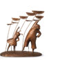 38．马辉（1968-） MA Hui《向阳花》 Tournesols 雕塑 铸铜 60cm×60cm×30cm 2016 中国美术馆藏；2022年艺术家捐赠