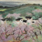 43．苏天赐（1922-2006） SU Tianci 《桃花簇拥的山村》 Village de montagne entouré de fleurs de pêcher 油画 布面 40cm×50cm 1994中国美术馆藏；2008年凌环如、苏凌、苏青、苏为捐赠