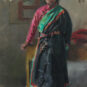 44．戴泽（1922- ） DAI Ze 《雍措》 Yongcuo 油画 布面 54.5cm×39cm 1983 中国美术馆藏；2020年艺术家捐赠