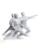 55．戚洪岩（1982- ） QI Hongyan《八段锦》 Huit pièces de brocart 雕塑 白钢着色 35cm×50cm×35cm 2020 中国美术馆藏；2022年艺术家捐赠