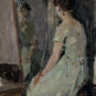9．徐明华（1932- ） XU Minghua 《镜前》 Devant le miroir 油画 布面 95cm×70cm 1959 中国美术馆藏；2022年艺术家捐赠