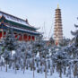 10 鸠摩罗什寺之冬（武威市）Temple de Kumarajiva à l’hiver (ville de Wuwei)