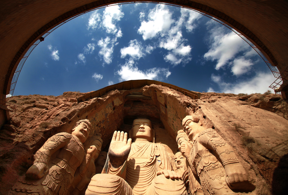 7 天梯山石窟（武威市）Grottes de la montagne Tianti (ville de Wuwei)