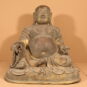 12铜布袋和尚坐像Statue assise du moine Budai en cuivre