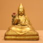 16鎏金铜六世达赖坐像Statue assise du 6e Dalai-lama en cuivre doré