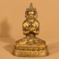 17鎏金铜金刚持坐像（明）Statue assise de Vajradhara en cuivre doré