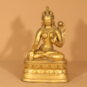 18鎏金铜白度母坐像（清）Statue assise de Tara Blanche en cuivre doré